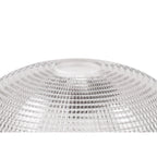 NLK03639 Louis 3 Light Telescopic Pendant With 30cm Prismatic Glass Shade Antique Brass/Clear