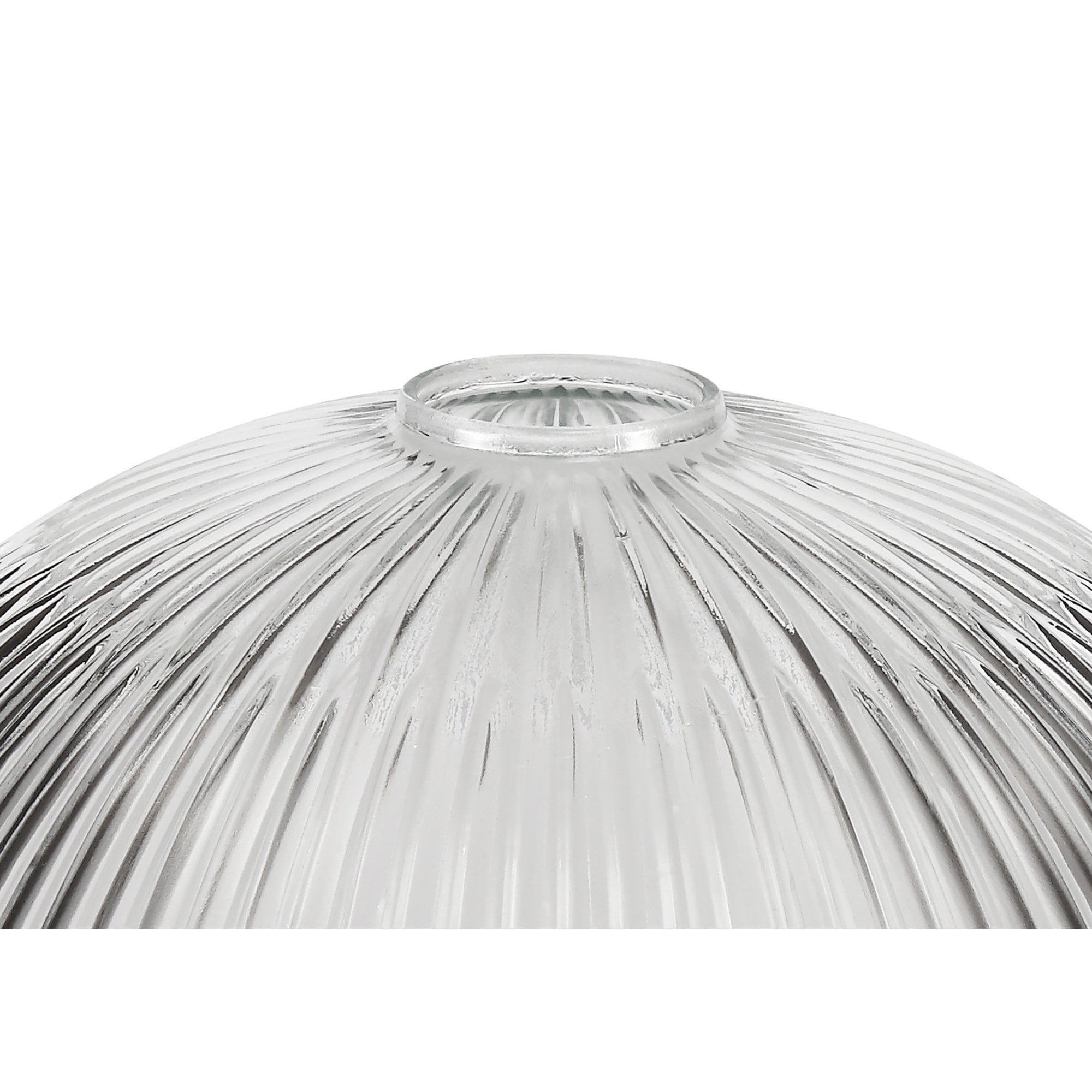 NLK03699 Louis 3 Light Telescopic Pendant With 30cm Dome Glass Shade Polished Nickel/Clear