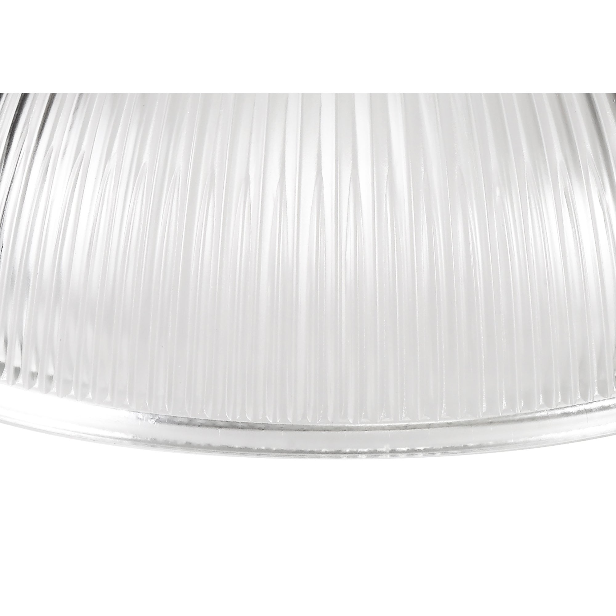 NLK03699 Louis 3 Light Telescopic Pendant With 30cm Dome Glass Shade Polished Nickel/Clear