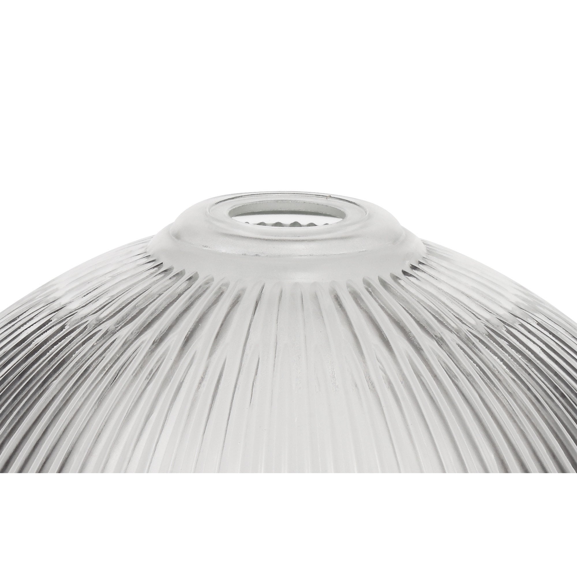 NLK03709 Louis 3 Light Telescopic Pendant With 38cm Dome Glass Shade Polished Nickel/Clear