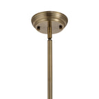 NLK04509 Louis/Umbrian 1 Light Telescopic Pendant With 30cm Tiffany Shade Antique Brass/Green/Chrome/Crystal