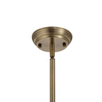 NLK04529 Louis/Umbrian 1 Light Telescopic Pendant With 30cm Tiffany Shade Antique Brass/Red/Chrome/Crystal
