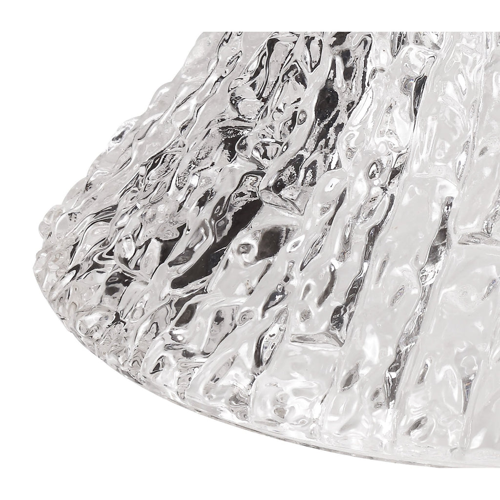 NLK04619 Louis Pendant With 38cm Patterned Round Shade Antique Brass/Clear Glass