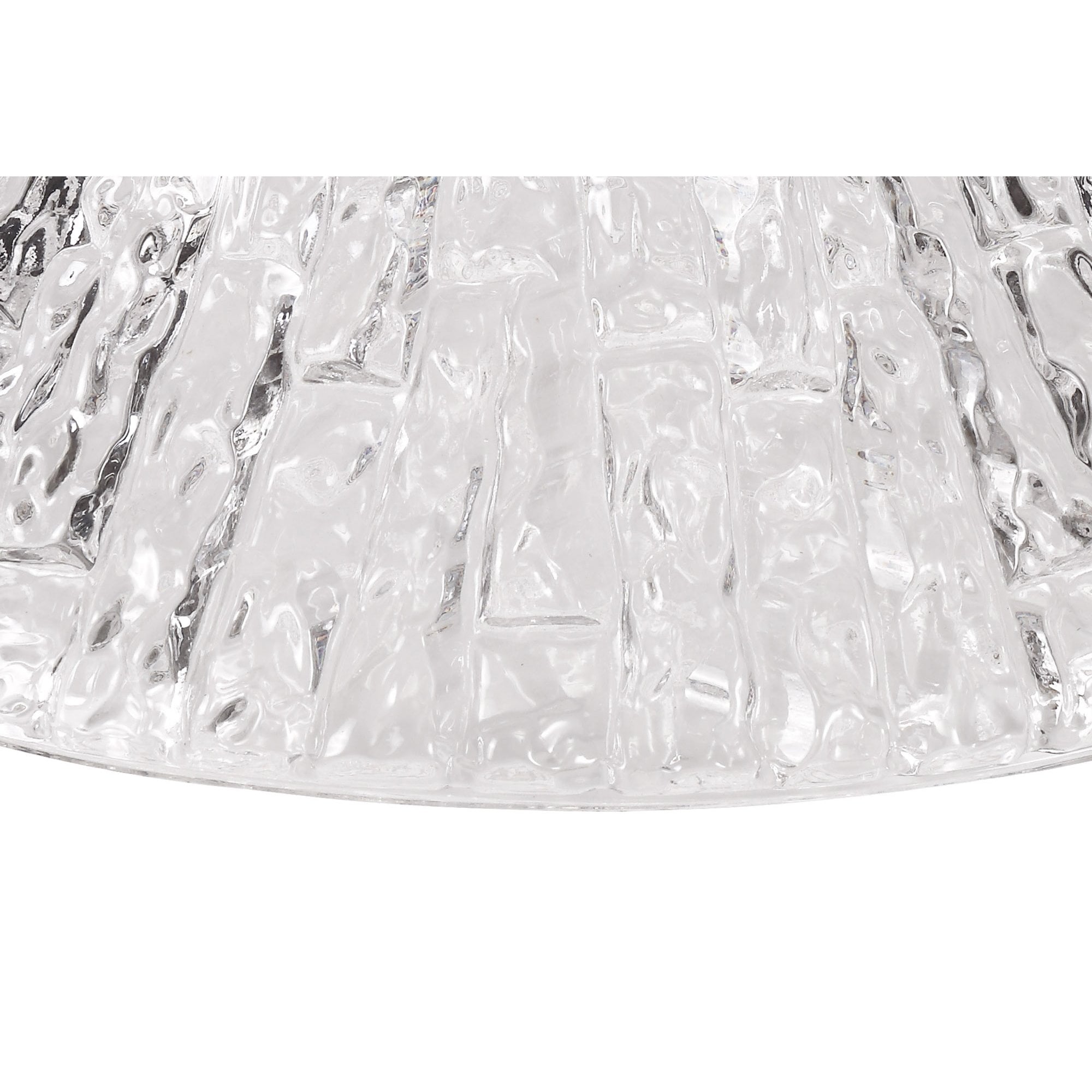 NLK04619 Louis Pendant With 38cm Patterned Round Shade Antique Brass/Clear Glass