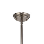 NLK04649 Louis/Umbrian 1 Light Telescopic Pendant With 30cm Tiffany Shade Polished Nickel/Grey/CRome/Crystal