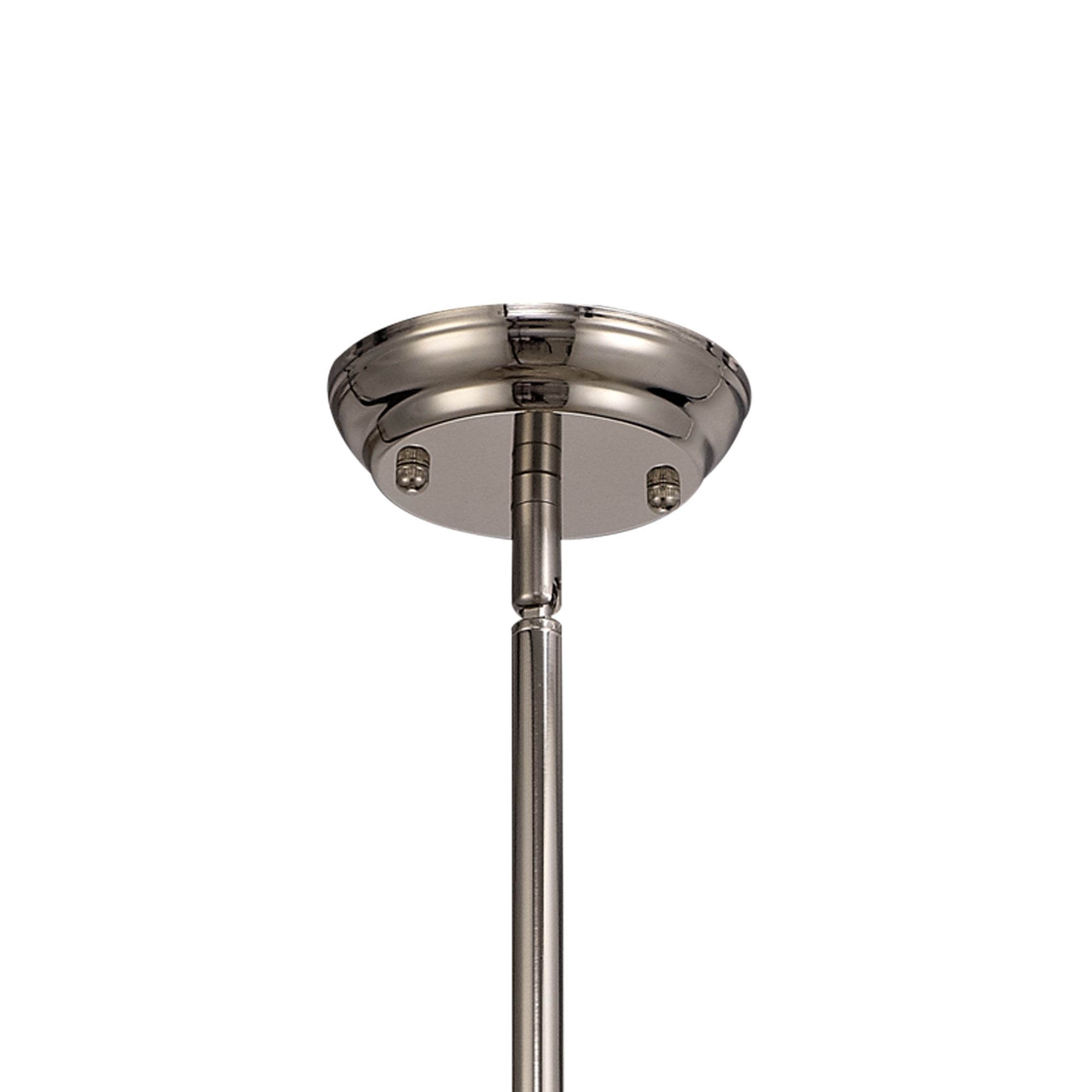 NLK04649 Louis/Umbrian 1 Light Telescopic Pendant With 30cm Tiffany Shade Polished Nickel/Grey/CRome/Crystal