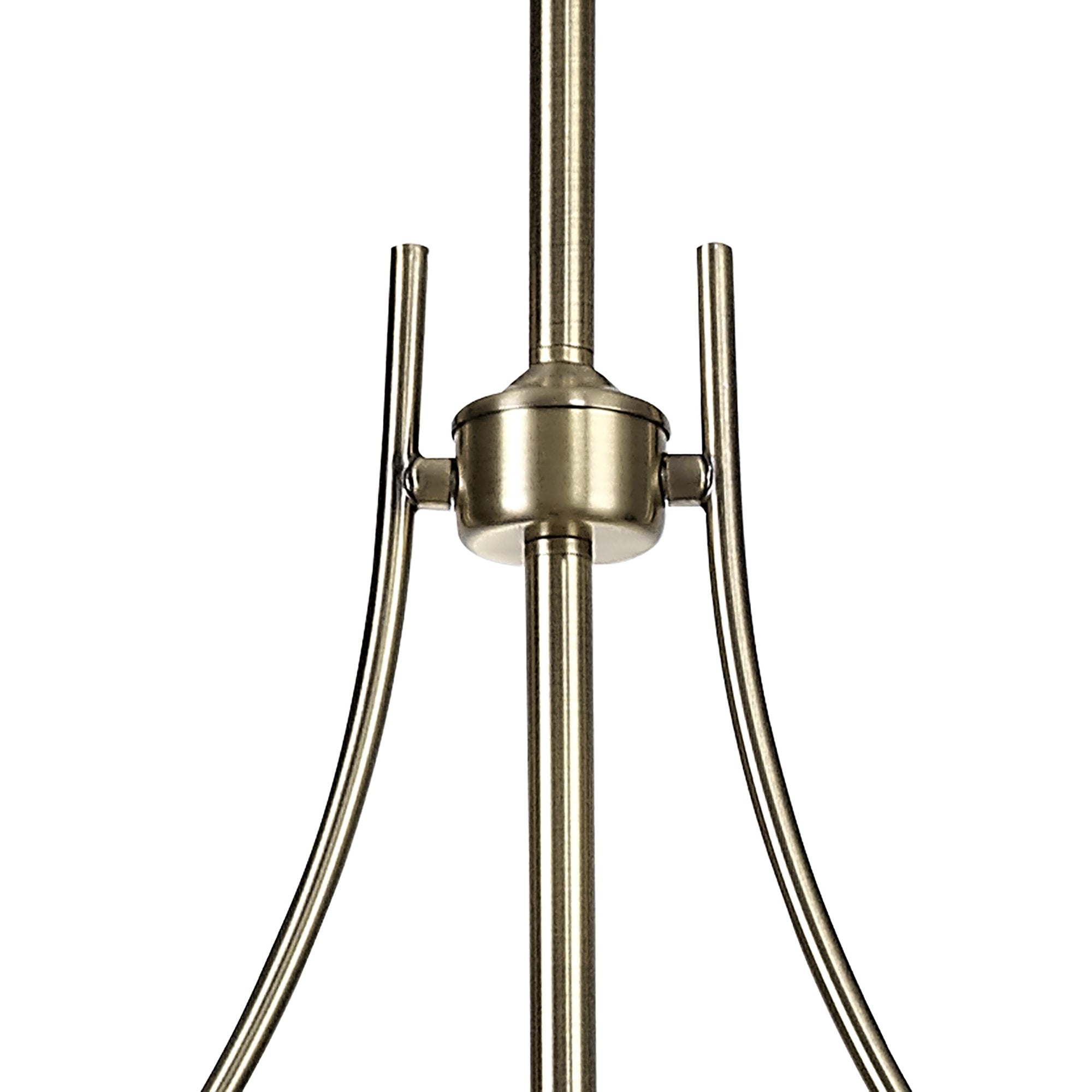 NLK04709 Louis/Umbrian 3 Light Telescopic Pendant With 30cm Tiffany Shade Antique Brass/Green/CRome/Crystal
