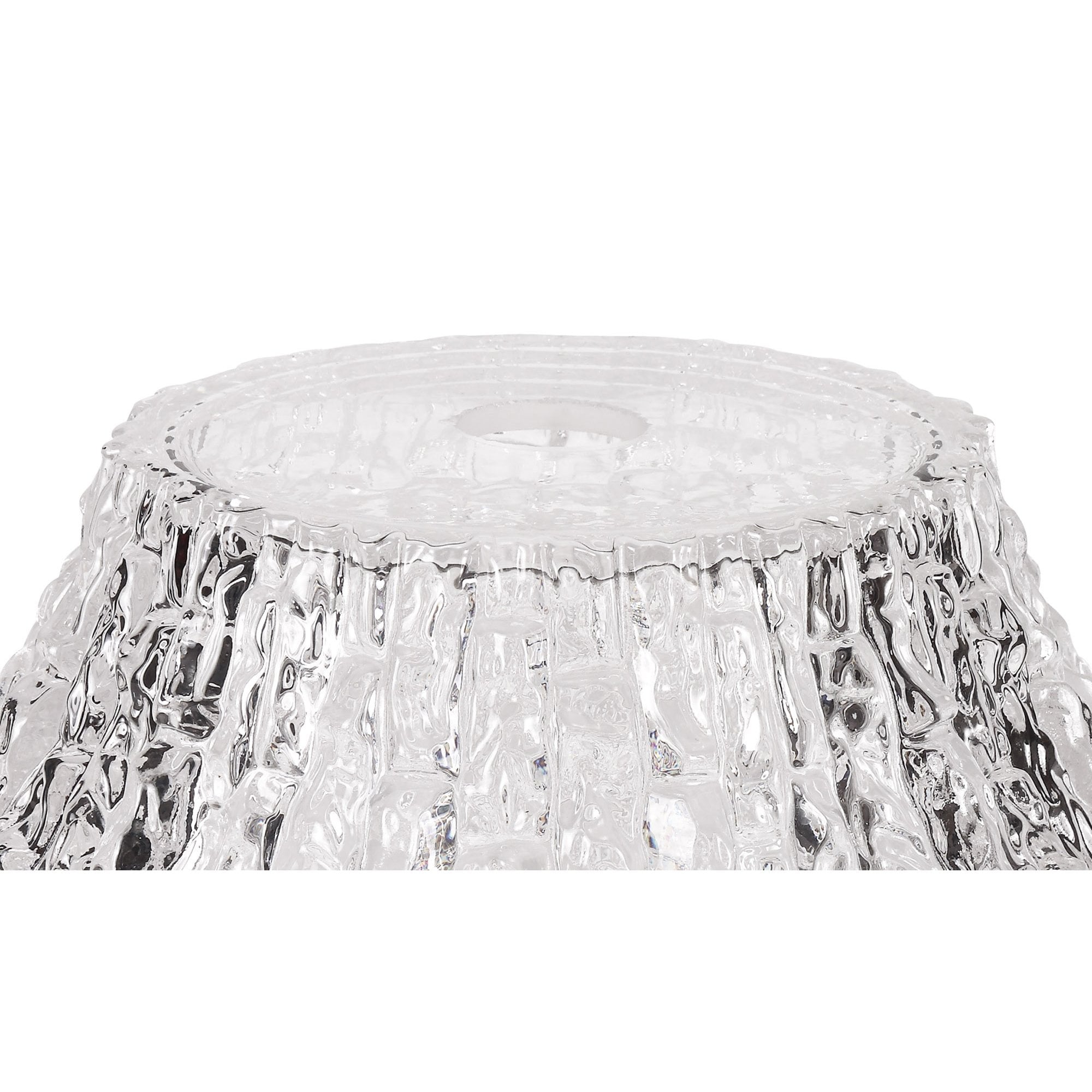 NLK04749 Louis Linear Pendant With 38cm Patterned Round Shade Antique Brass/Clear Glass