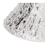 NLK04749 Louis Linear Pendant With 38cm Patterned Round Shade Antique Brass/Clear Glass