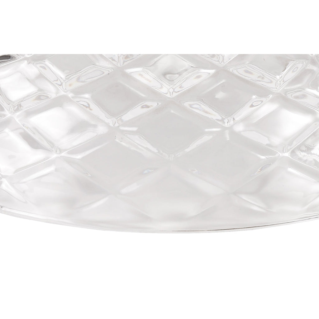 NLK04809 Louis Linear Pendant With 30cm Flat Round Patterned Shade Antique Brass/Clear Glass