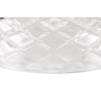 NLK04809 Louis Linear Pendant With 30cm Flat Round Patterned Shade Antique Brass/Clear Glass