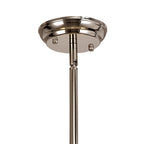 NLK04849 Louis/Umbrian 3 Light Telescopic Pendant With 30cm Tiffany Shade Polished Nickel/Grey/CRome/Crystal