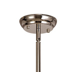 NLK04899 Louis/Chrisy 3 Light Telescopic Pendant With 30cm Tiffany Shade Polished Nickel/Beige/Clear Crystal