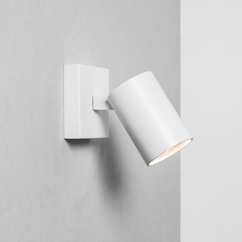 1286001 Ascoli Single Spotlight Textured White