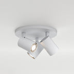 1286002 Ascoli Triple Round Spotlight Textured White