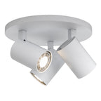 1286002 Ascoli Triple Round Spotlight Textured White