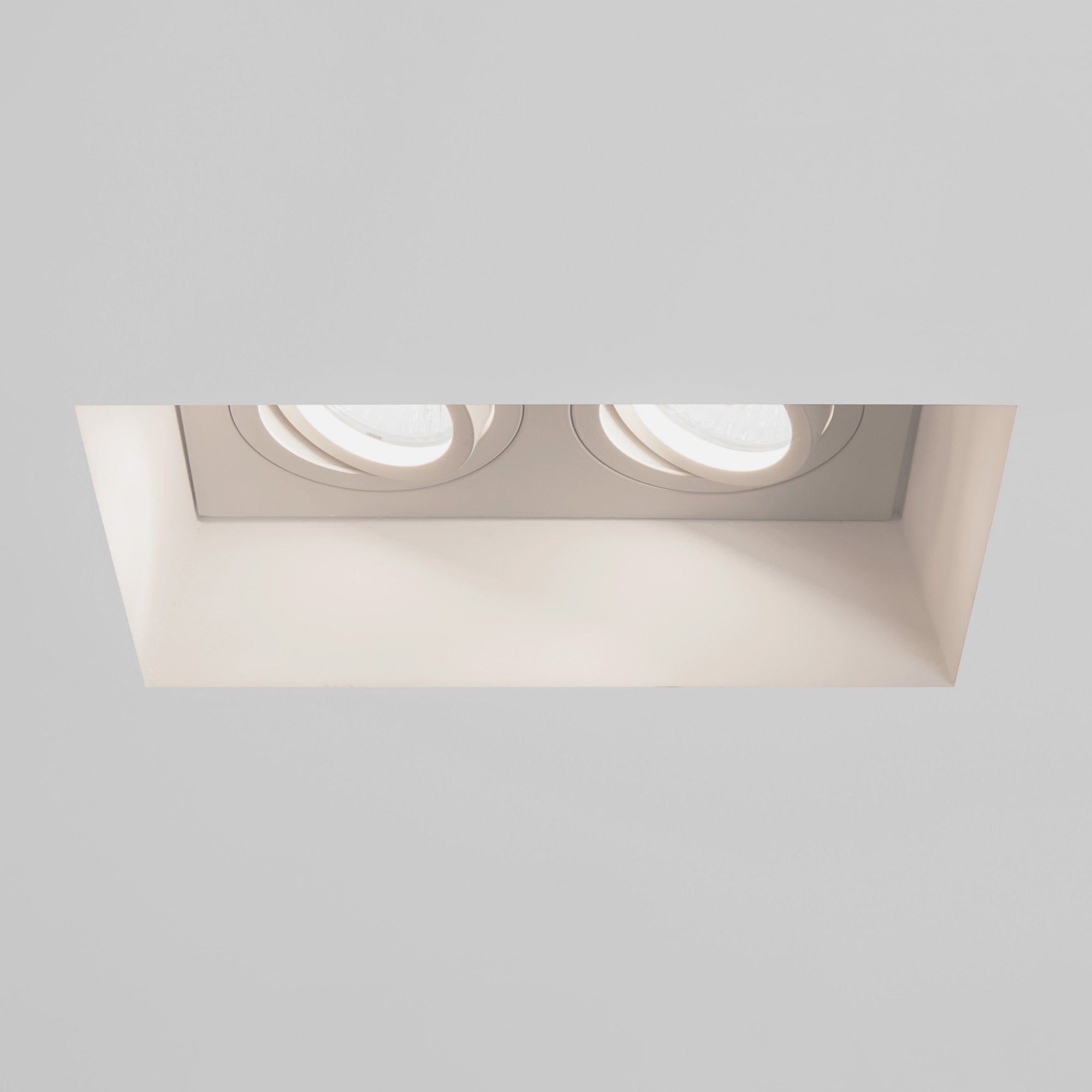 1253006 Blanco Twin Adjustable Downlight/Recessed Spot Light Plaster