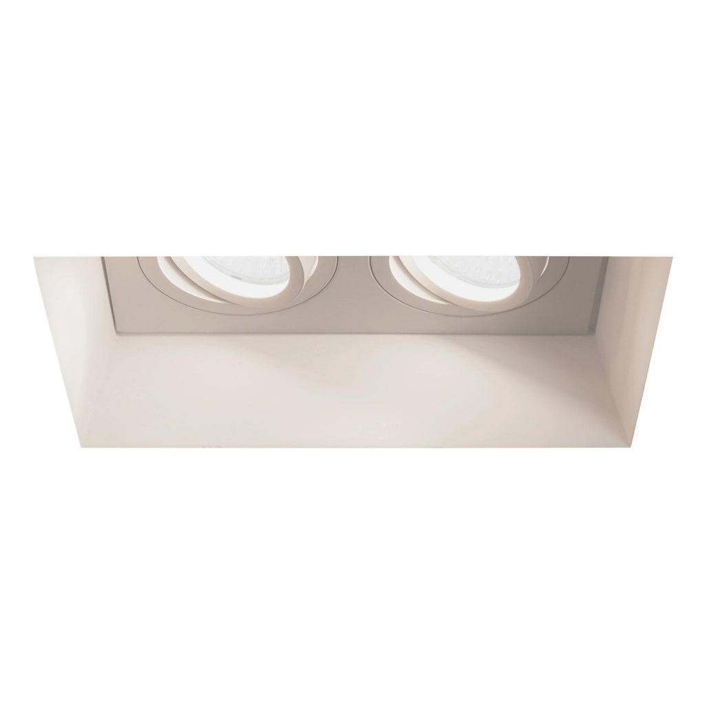 1253006 Blanco Twin Adjustable Downlight/Recessed Spot Light Plaster