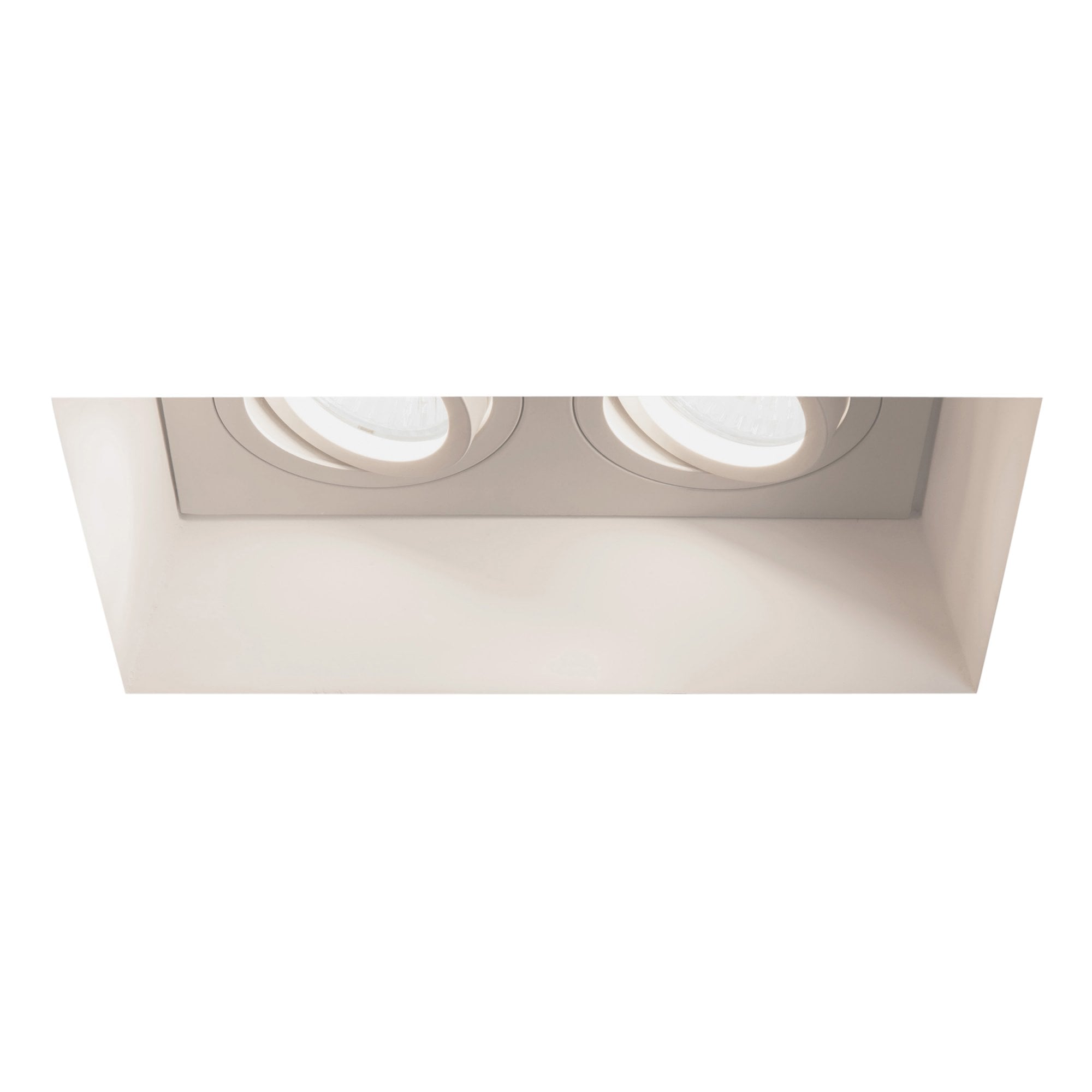 1253006 Blanco Twin Adjustable Downlight/Recessed Spot Light Plaster (S)