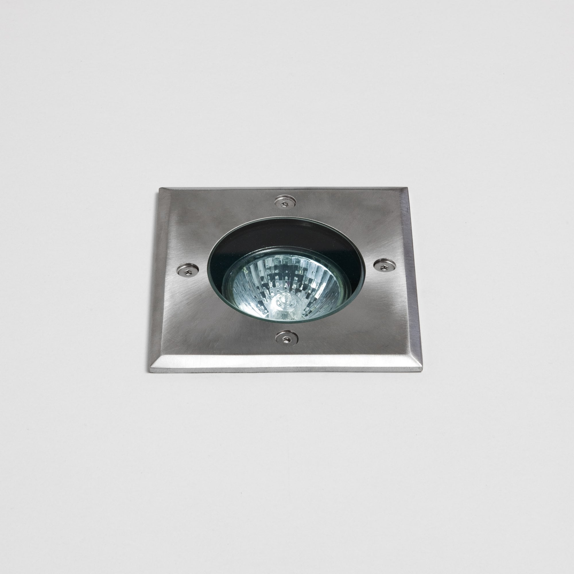 1312003 Gramos Square Outdoor Ground Light Brushed Stainless Steel