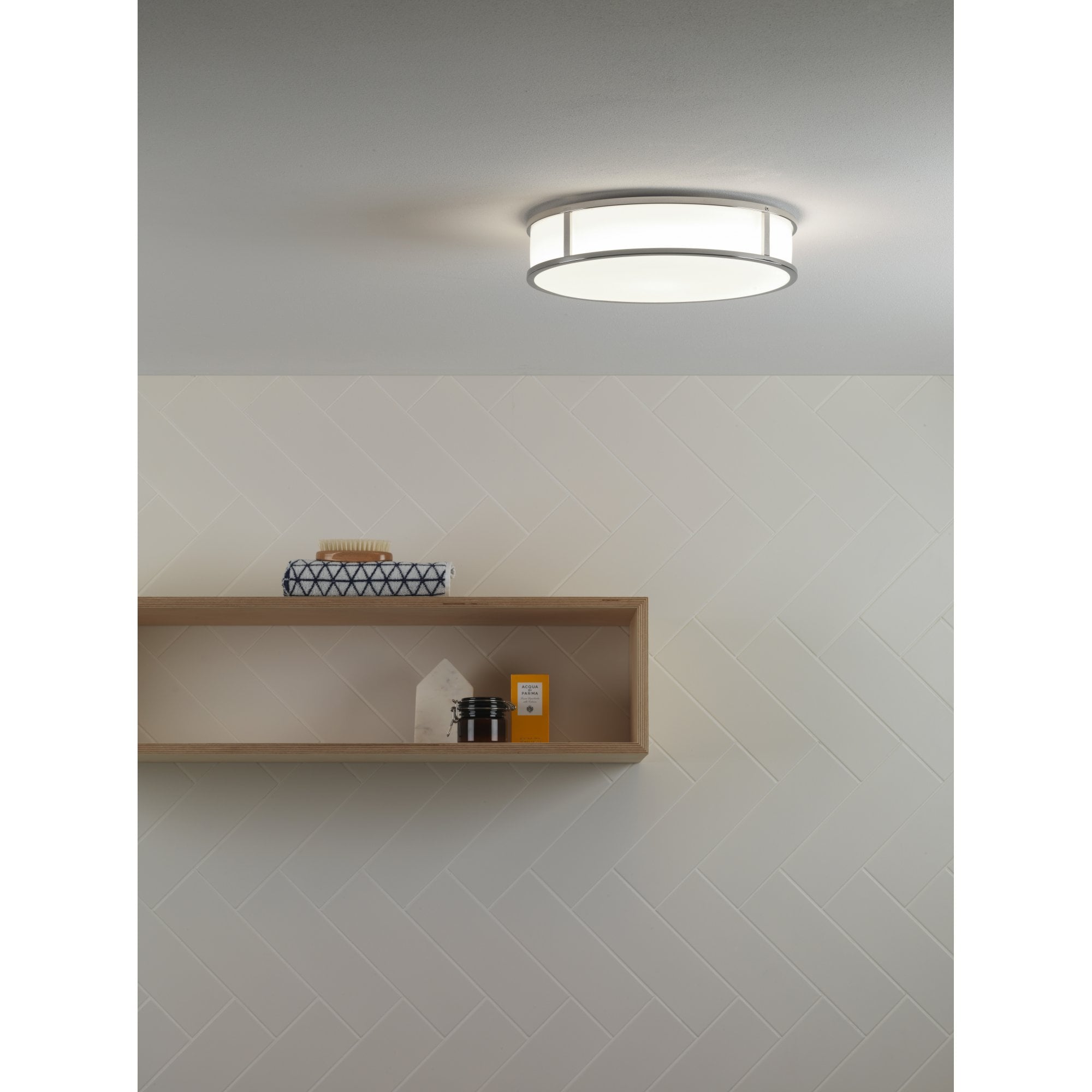 1121026 Mashiko 400 Round Bathroom Ceiling Light Polished Chrome