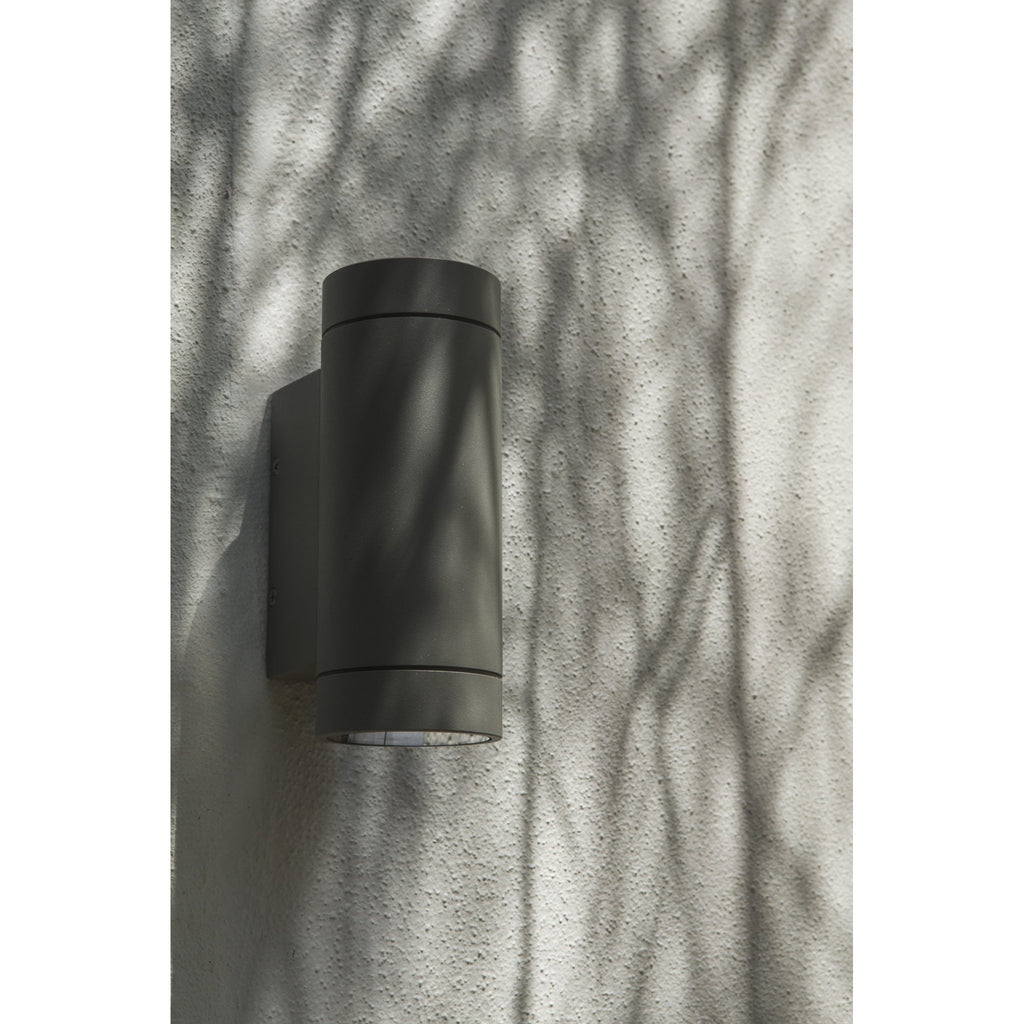 1372006 Dartmouth Twin LED Outdoor Wall Light Textured Black