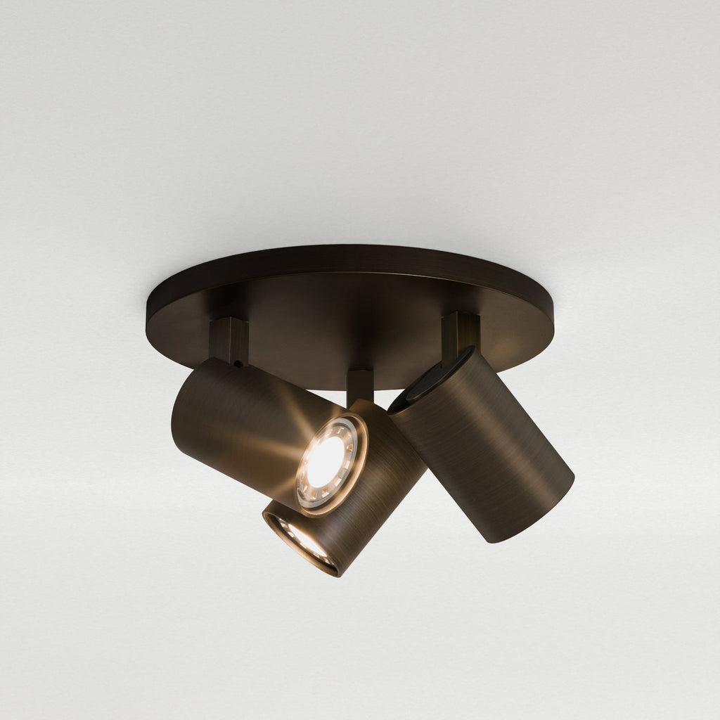 1286005 Ascoli Triple Round Spotlight Bronze