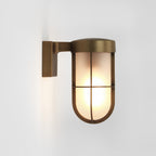 1368008 Cabin Wall Frosted Outdoor Wall Light Antique Brass (S)