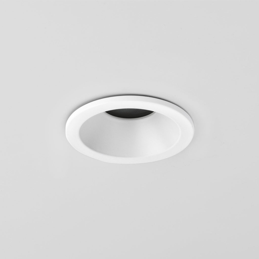 1249012 Minima Round Fixed IP65 Bathroom Downlight/Recessed Spot Light Matt White