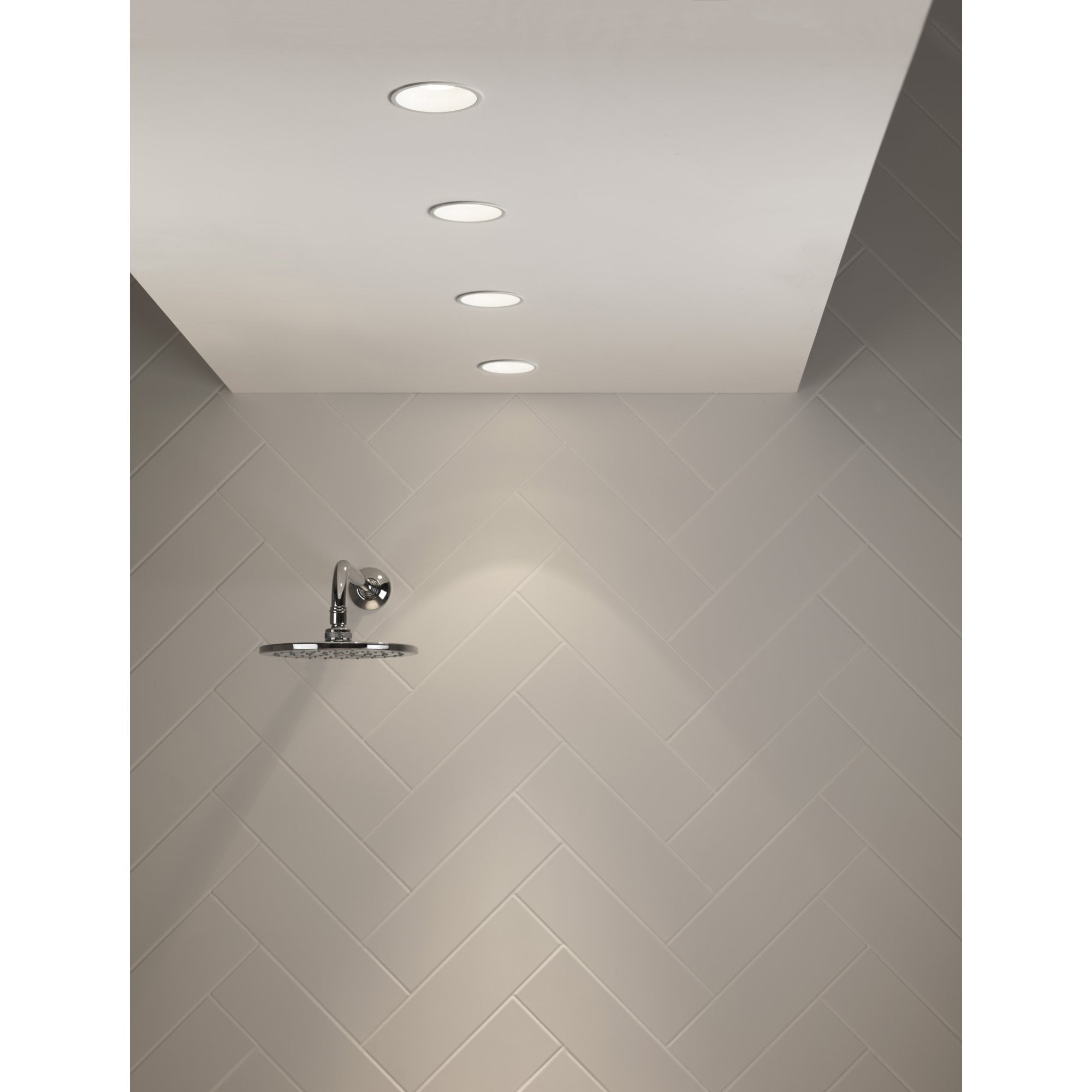 1249012 Minima Round Fixed IP65 Bathroom Downlight/Recessed Spot Light Matt White