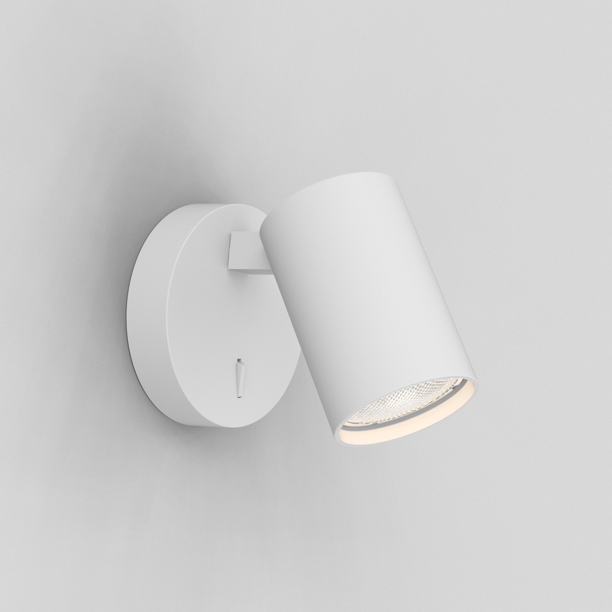 Ascoli Single Switched Reading  Light Textured White