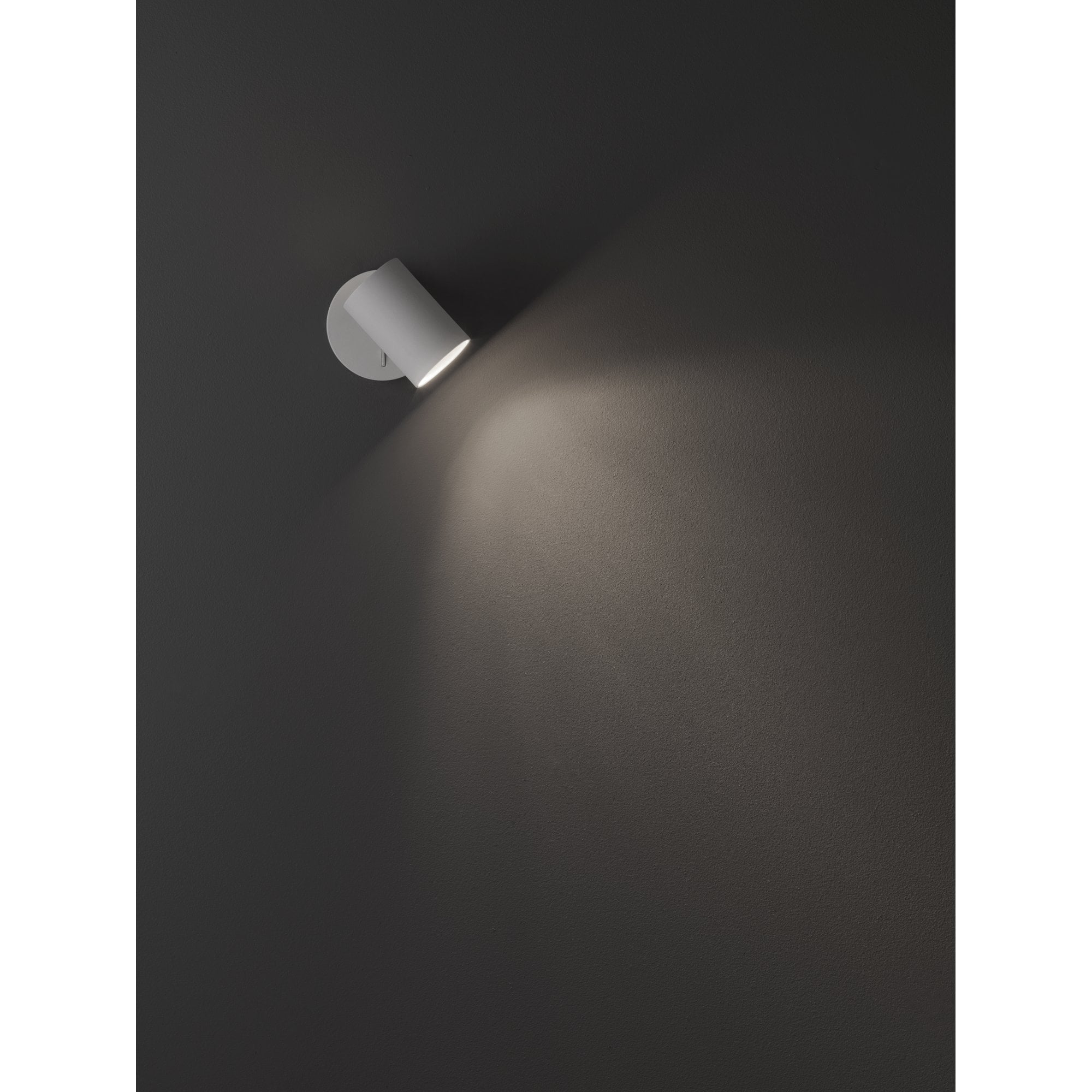 Ascoli Single Switched Reading  Light Textured White
