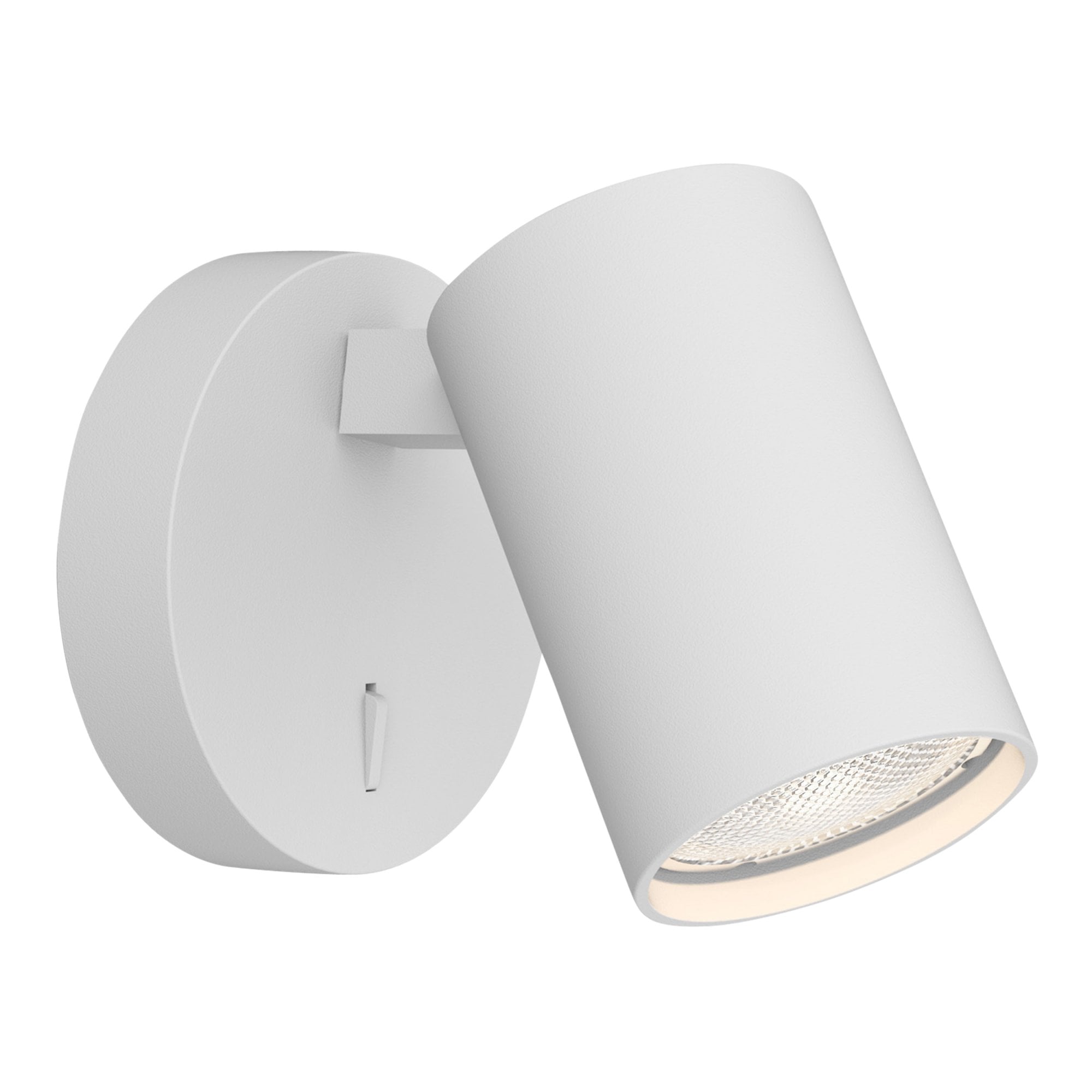 Ascoli Single Switched Reading  Light Textured White