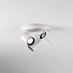 1393002 Aqua Triple Round Bathroom Spotlight Matt White