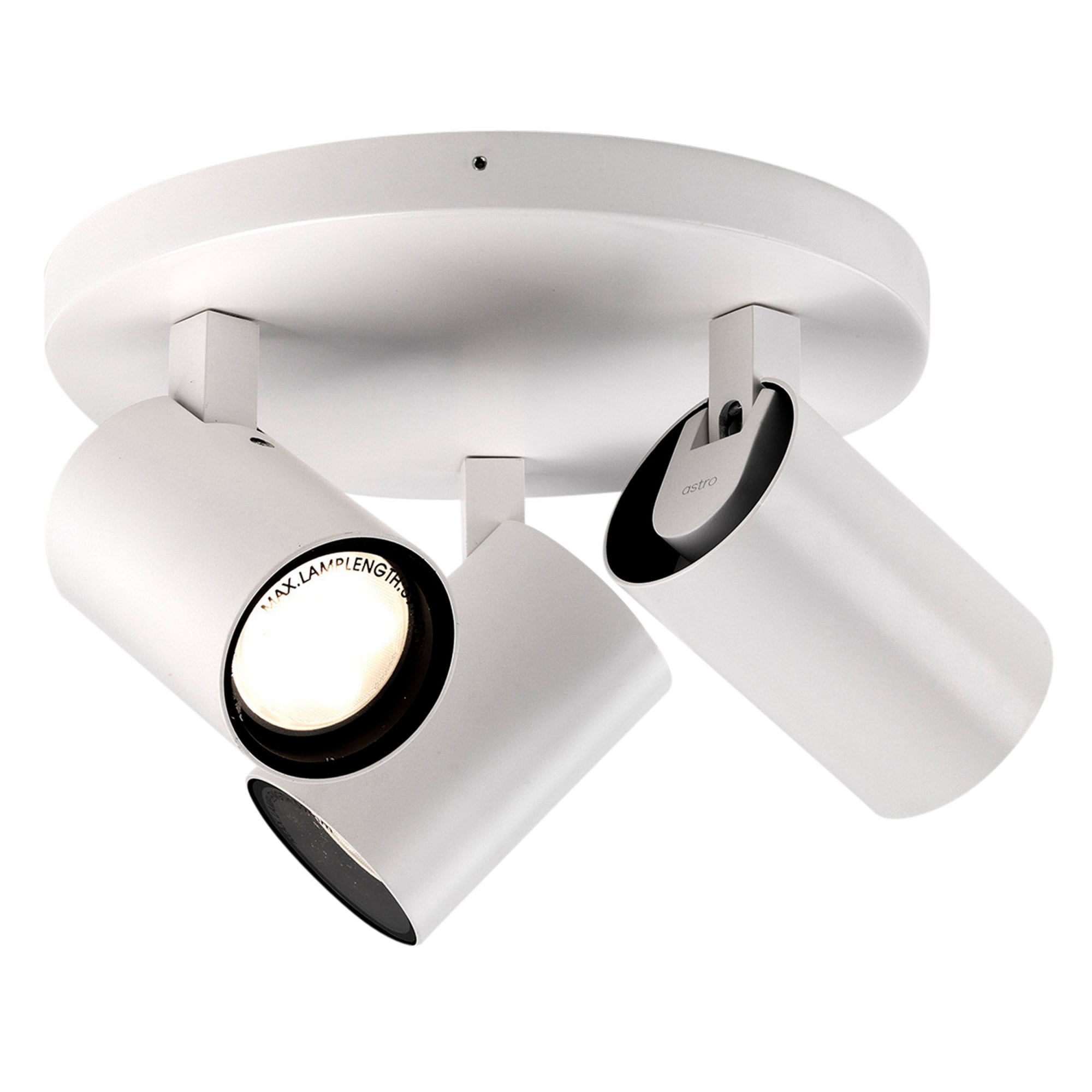 1393002 Aqua Triple Round Bathroom Spotlight Matt White (S)