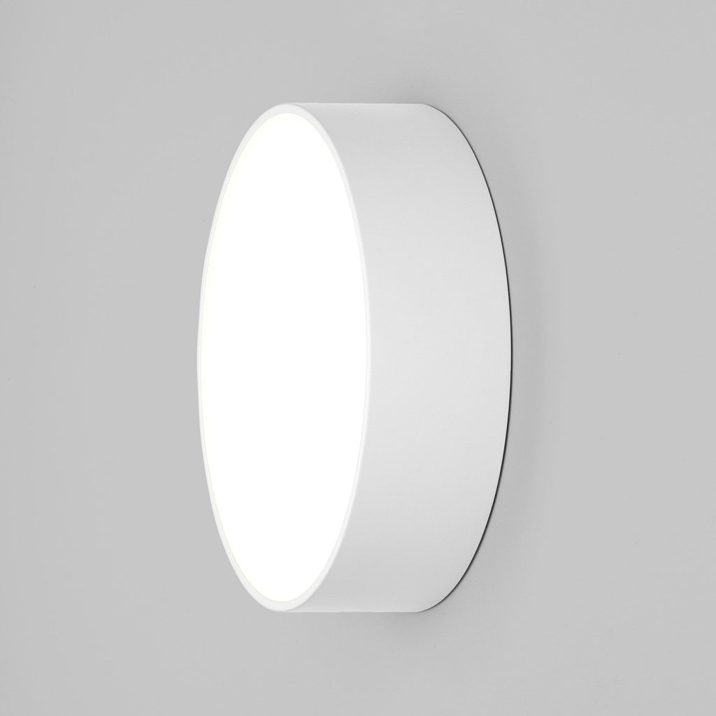 1391003 Kea 250 Round LED Outdoor Wall Light Textured White (S)