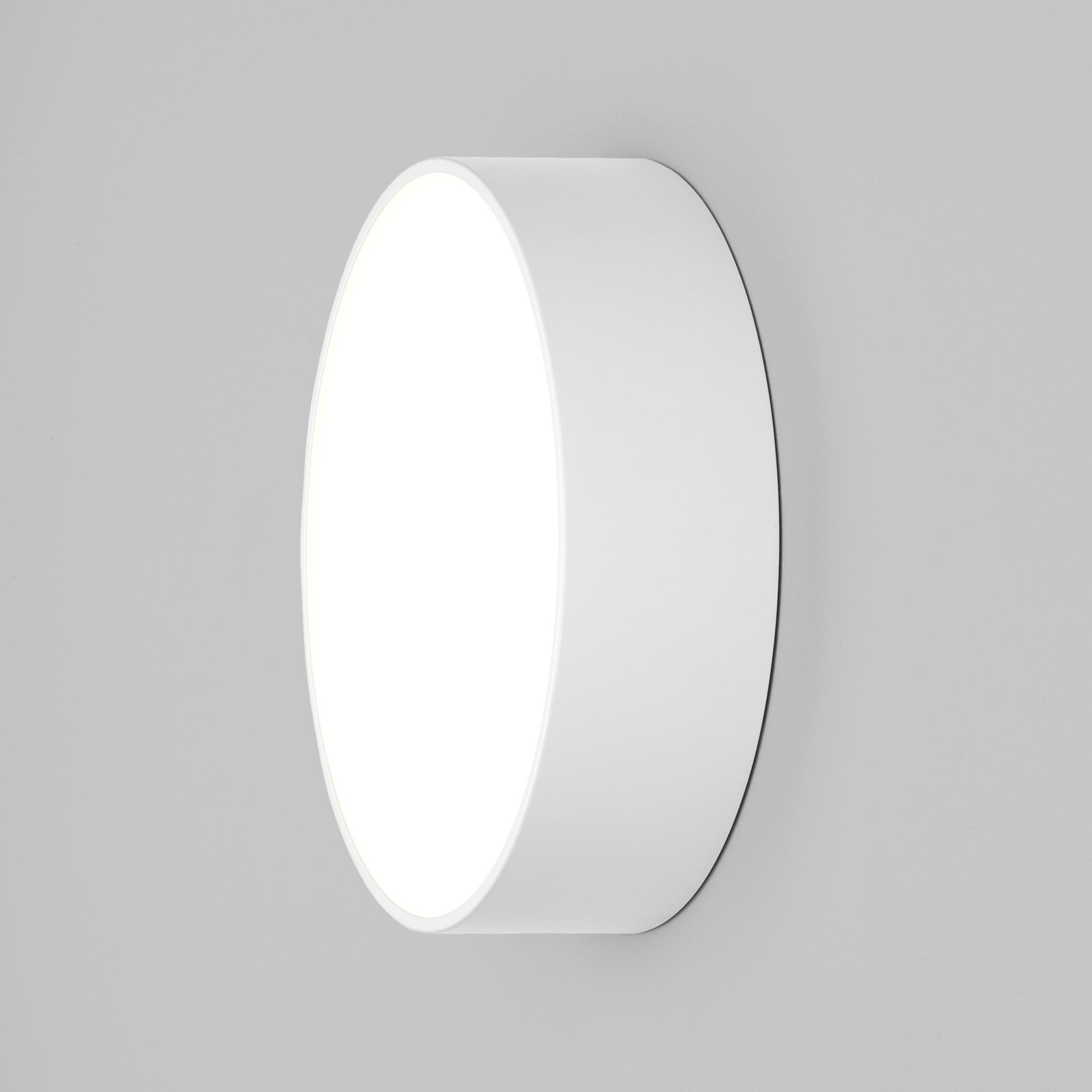 1391003 Kea 250 Round LED Outdoor Wall Light Textured White (S)