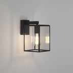 1354003 Box Lantern 270 Outdoor Wall Light Textured Black