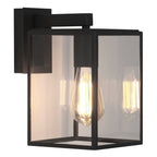 1354003 Box Lantern 270 Outdoor Wall Light Textured Black
