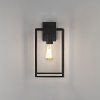 1354004 Box Lantern 350 Outdoor Wall Light Textured Black