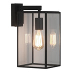 1354004 Box Lantern 350 Outdoor Wall Light Textured Black