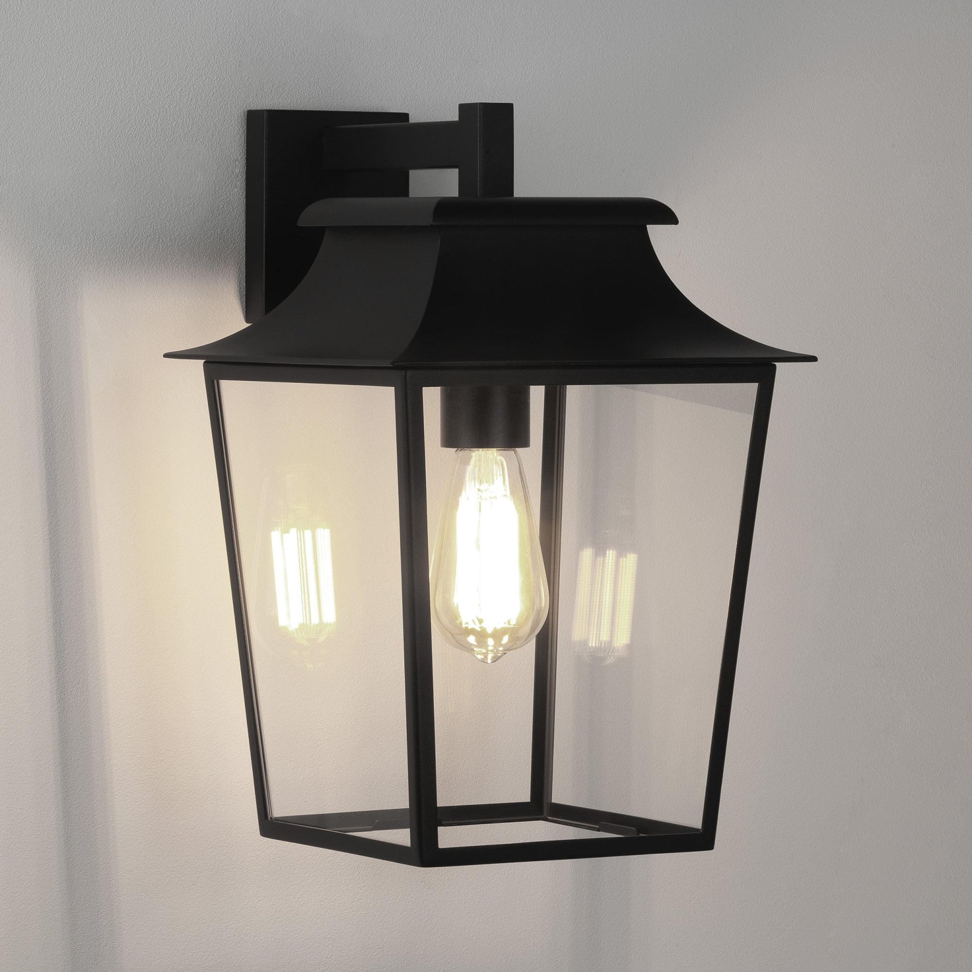 1340011 Richmond Wall Lantern 254 Outdoor Wall Light Textured Black