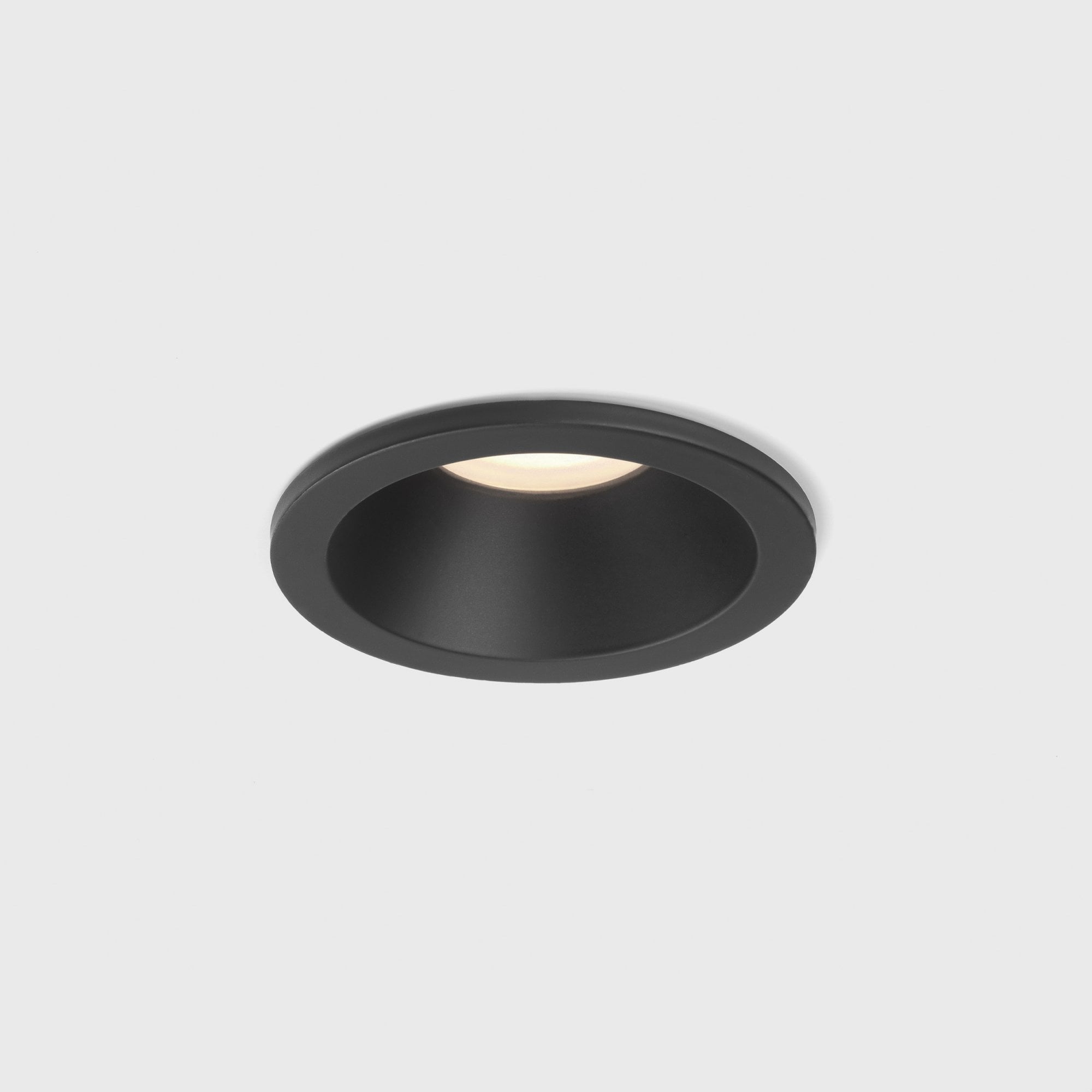 1249017 Minima Round Fixed IP65 Bathroom Downlight/Recessed Spot Light Matt Black