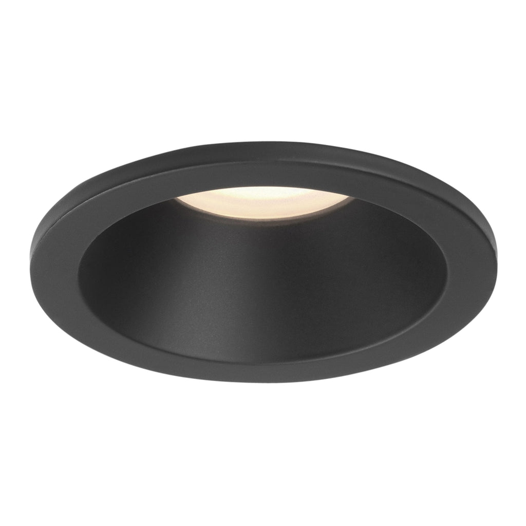 1249017 Minima Round Fixed IP65 Bathroom Downlight/Recessed Spot Light Matt Black