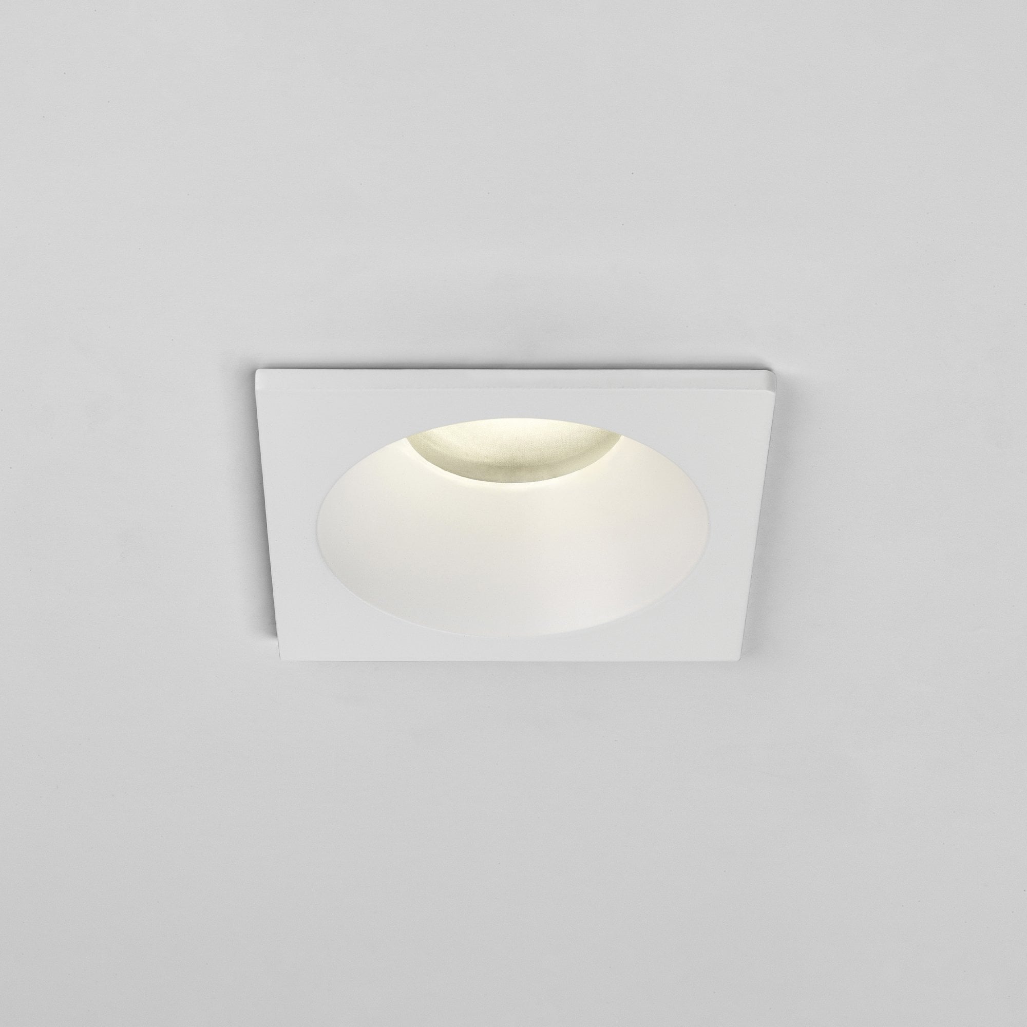 1249018 Minima Square Fixed IP65 Bathroom Downlight/Recessed Spot Light Matt White
