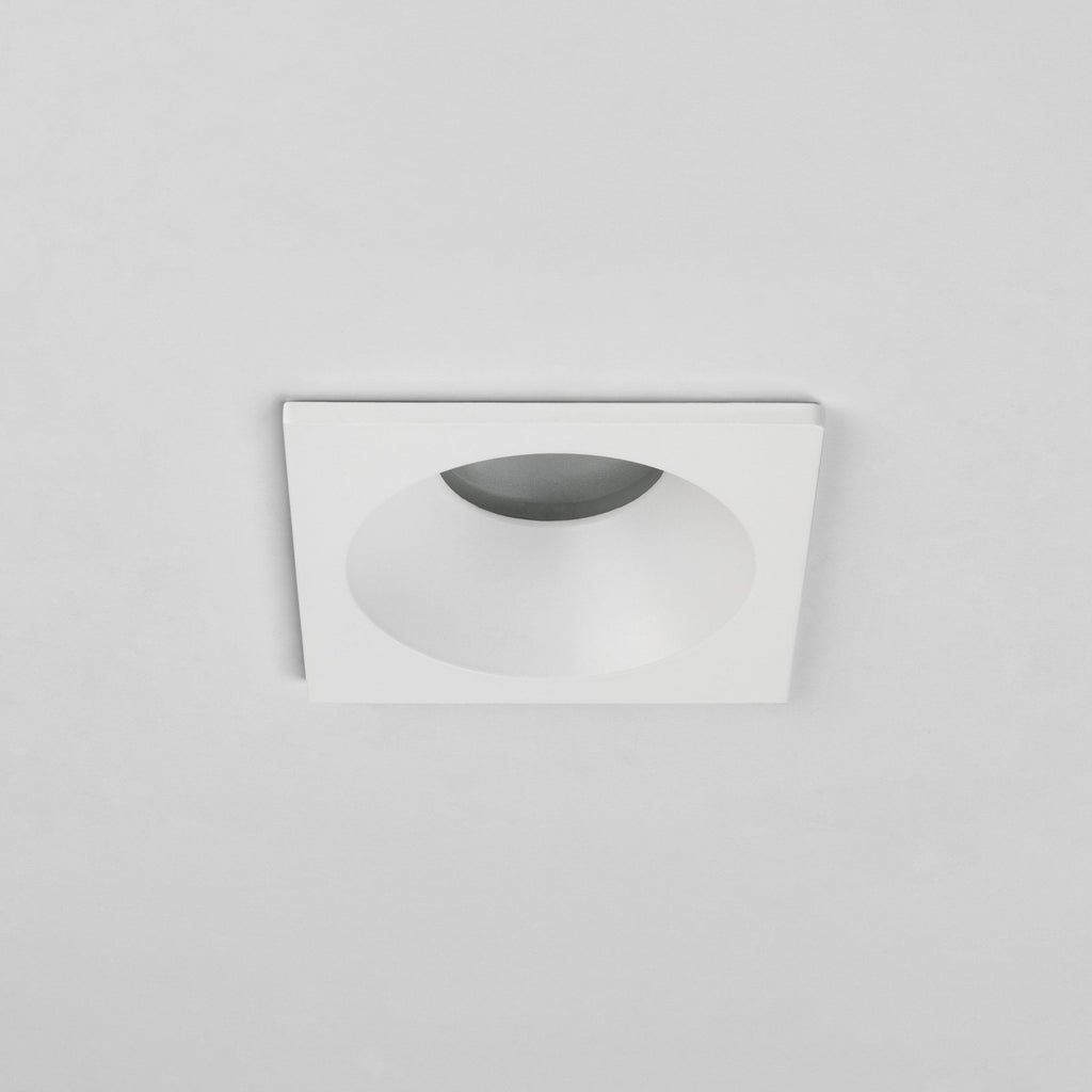 1249018 Minima Square Fixed IP65 Bathroom Downlight/Recessed Spot Light Matt White