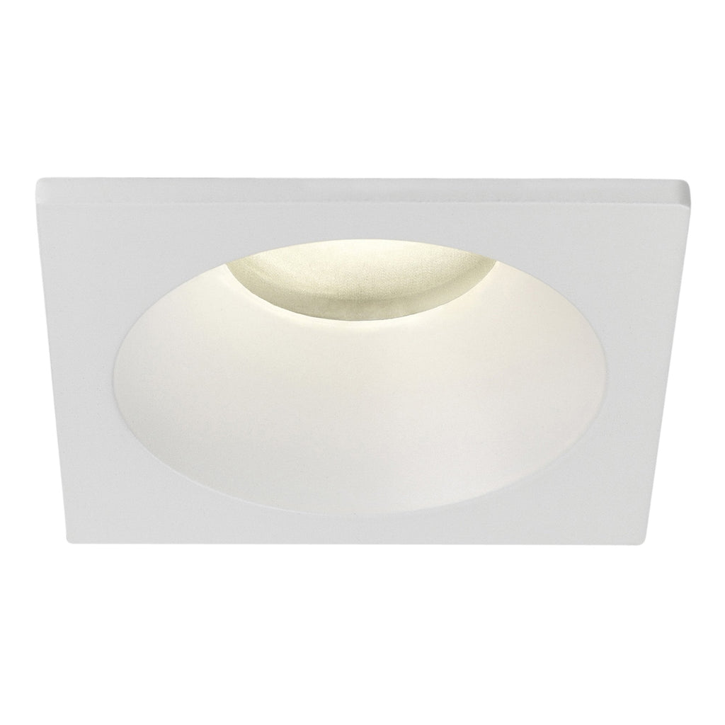 1249018 Minima Square Fixed IP65 Bathroom Downlight/Recessed Spot Light Matt White
