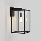1354007 Box Lantern 450 Outdoor Wall Light Textured Black