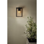1354007 Box Lantern 450 Outdoor Wall Light Textured Black