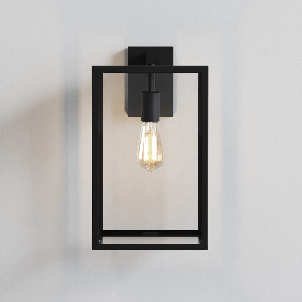 1354007 Box Lantern 450 Outdoor Wall Light Textured Black